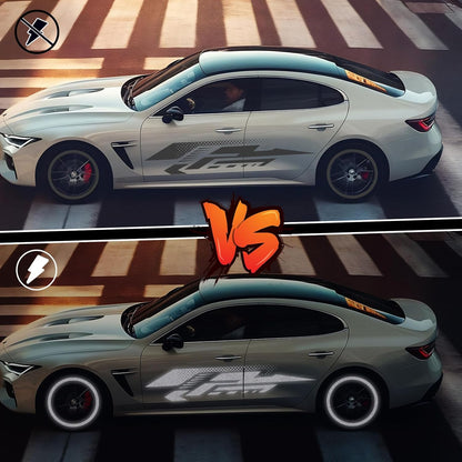 Black Reflective Chrome Adhesive Vinyl Flashlight Sensitive Vinyl for Crafts, Decals, Bikes, Motorcycles, Helmets, Mailbox, Reflective Tape, 1Ftx5Ft, Ink Black