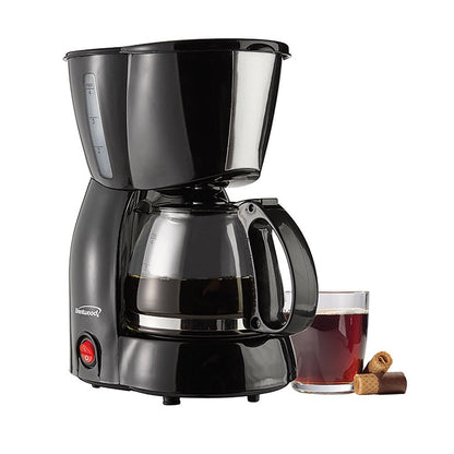 4 Cup Coffee Maker - Black