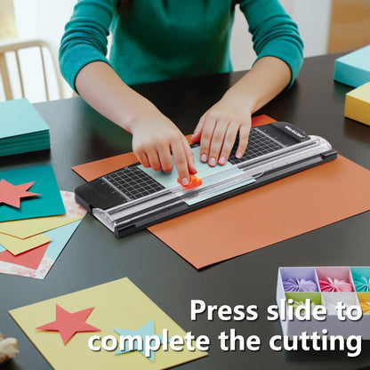WORKLION Small Paper Trimmer and Replacement Blade for Label, Origami, Card, Photo, Coupon, Scrapbook, Cardstock, Laminated Paper, and Craft Project