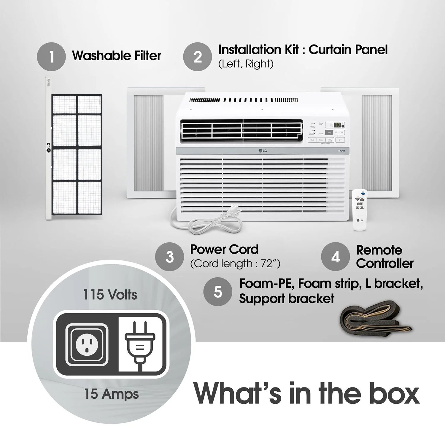 New 8,000 BTU 350 Sq Ft 115 V Window Air Conditioner with Remote, LW8024RD