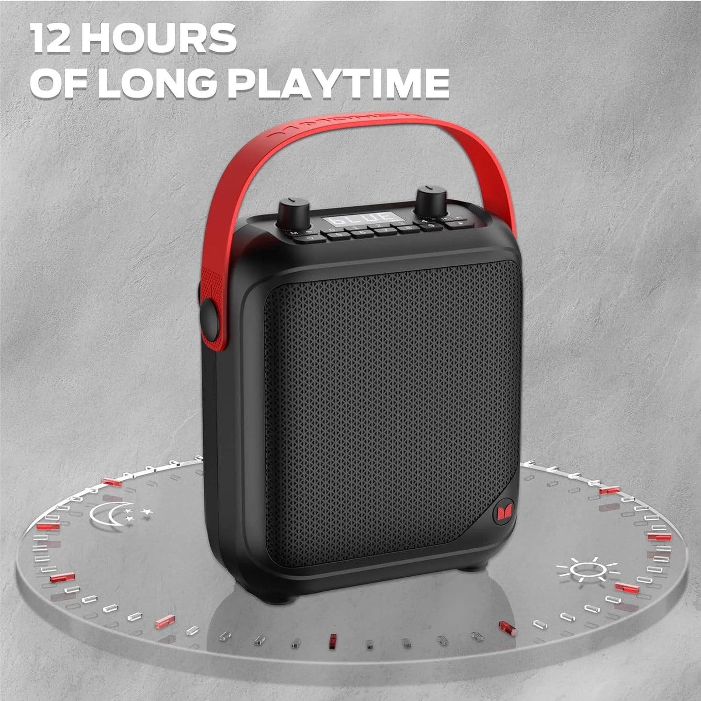 Portable Bluetooth Speakers, Wireless Bluetooth Speaker with 40W Loud Stereo Sound, Outdoor Speakers with Handle, 12H Playtime, Supports TF Card, AUX for Outdoor