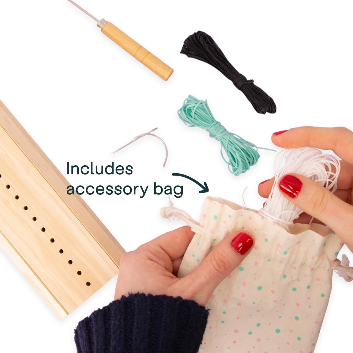 Craftelier - Book Binding Cradle Kit with Awl Tool, Wax Threads for Book Binding and Needles - for Signatures, Journals & DIY Bookbinding Crafts