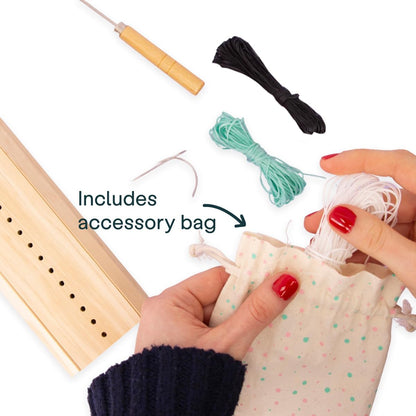 Craftelier - Book Binding Cradle Kit with Awl Tool, Wax Threads for Book Binding and Needles - for Signatures, Journals & DIY Bookbinding Crafts
