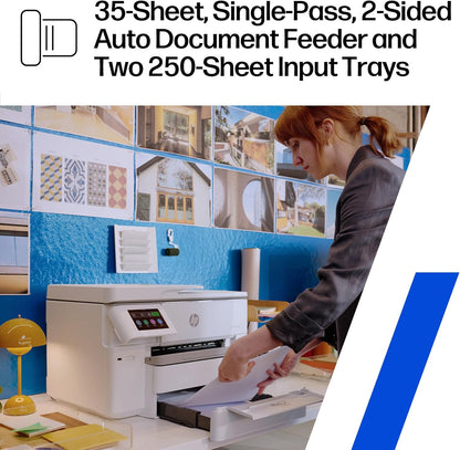 HP Officejet Pro 9730 Wide-Format Wireless All-In-One Color Inkjet Printer, Print, Scan, Copy, Fax, up to 11X17 ADF, Duplex Print/Scan, Best-For-Office, 3 Month Trial of Instant Ink Included(C2Wh0A)