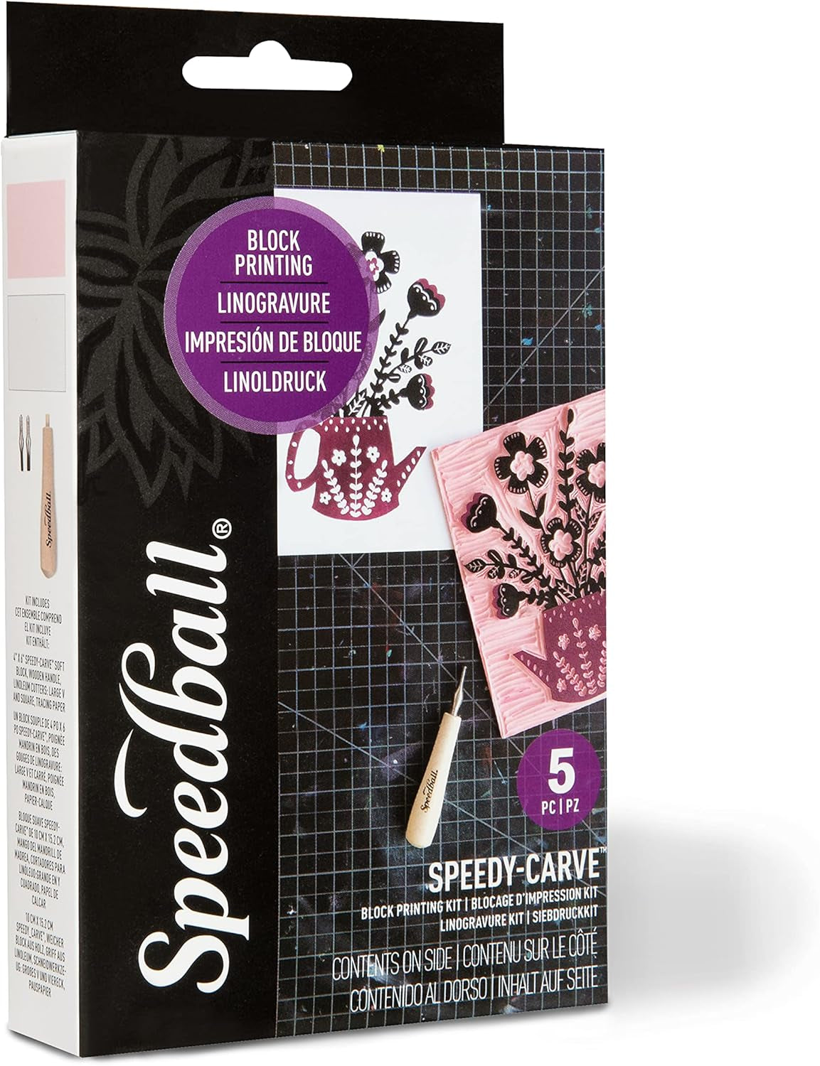Speedball Art Products SB4100 Speedy-Carve Rubber Stamp Making Kit – Great Starter for Beginners