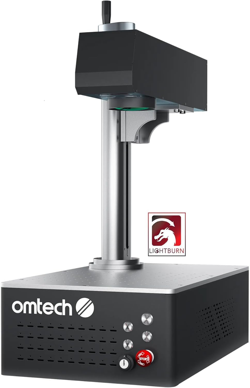 Omtech Autofocus 20W MOPA Fiber Laser Marking Machine with Lightburn, Fiber Laser Engraver for Metal Color Marking, 5.9" X 5.9" in Fiber Laser Cutter with Ezcad 100,000 Hr. Life Laser Etching Machine