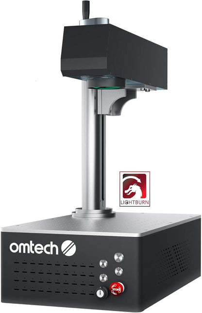Omtech Autofocus 20W MOPA Fiber Laser Marking Machine with Lightburn, Fiber Laser Engraver for Metal Color Marking, 5.9" X 5.9" in Fiber Laser Cutter with Ezcad 100,000 Hr. Life Laser Etching Machine