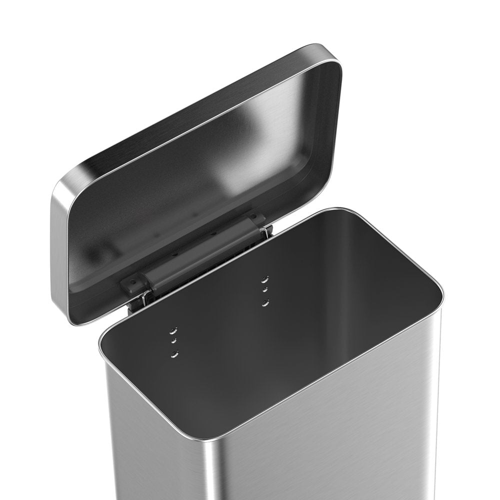 20 Gallon Trash Can, Stainless Steel Step on Kitchen Trash Can, Stainless Steel