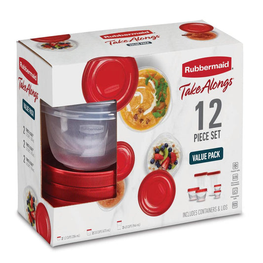 Takealongs 12 Piece Food Storage Set, Red