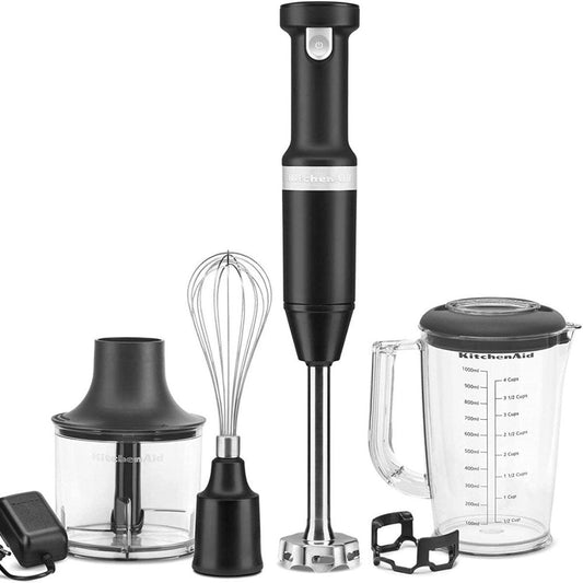 Cordless Variable Speed Hand Blender with Chopper and Whisk Attachment - KHBBV83