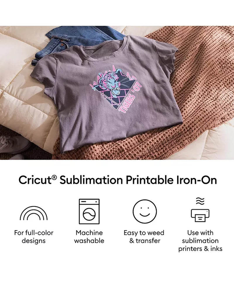 Sublimation Printable Iron-On Sheets - 8.5 in X 11 in (10 Ct)