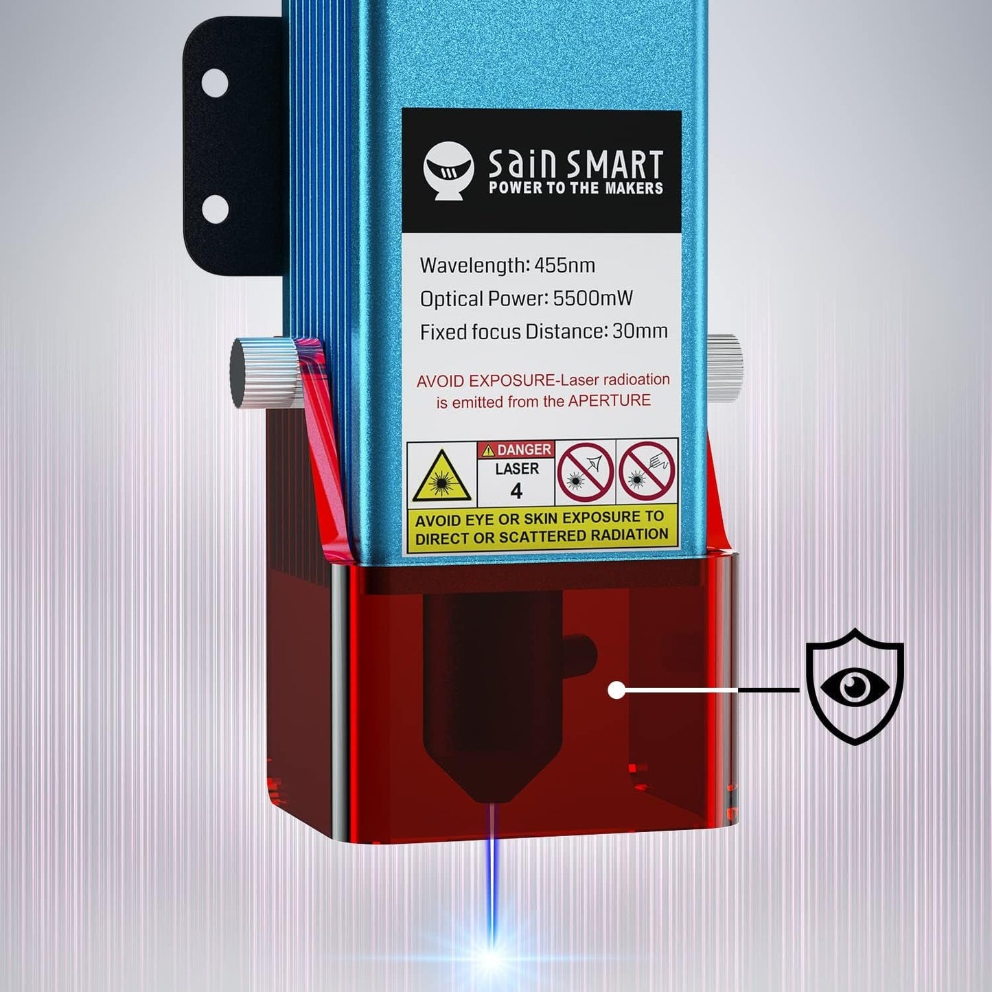 Genmitsu CFL55 Compressed Spot 5.5W FAC Laser Module, 0.1Mm*0.1Mm Laser Spot, for 4040-PRO & 4040-PRO MAX, 3020-PRO Ultra, 3030-Prover MAX, Proverxl 4030, 4030V2, 6050 plus CNC Router Machine
