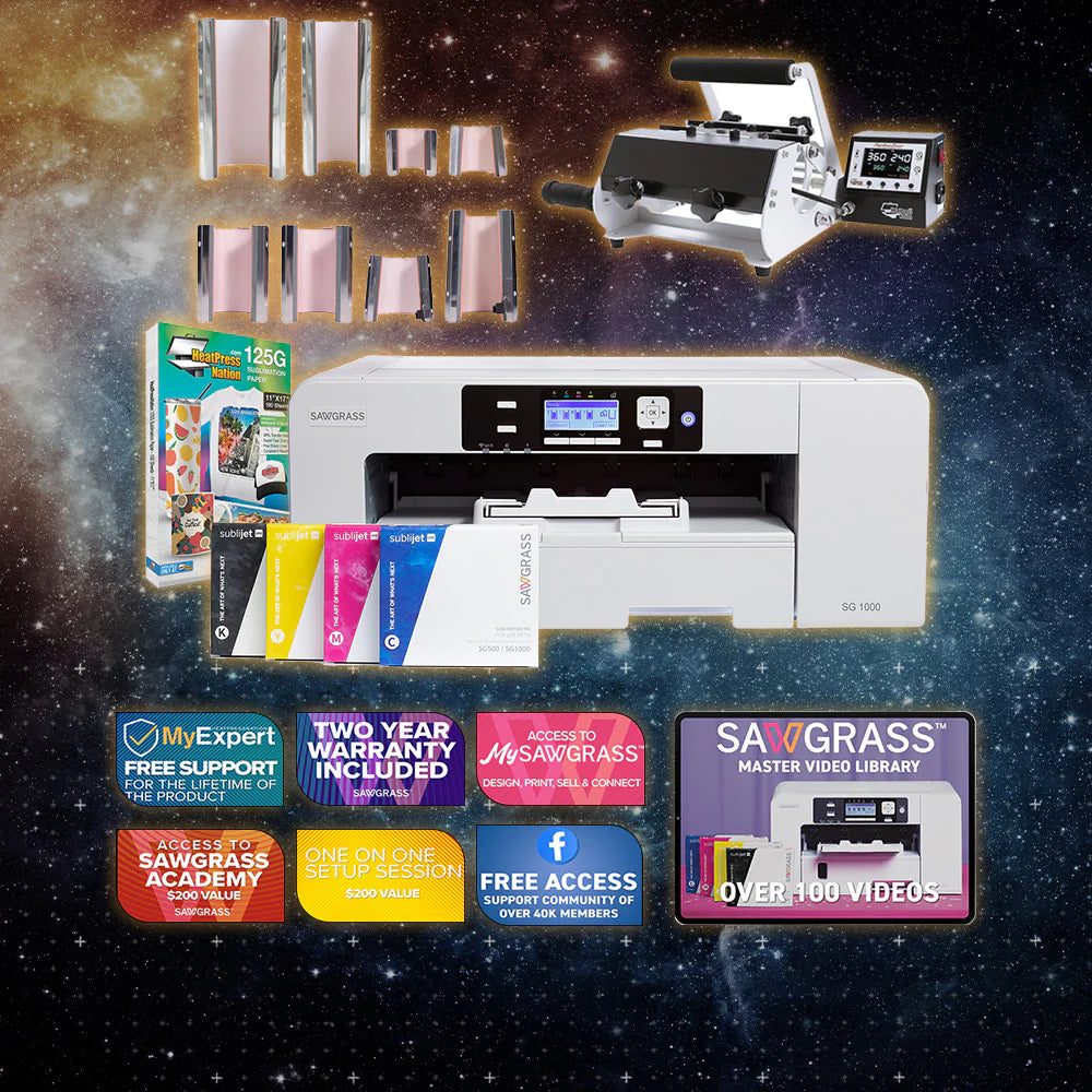 Virtuoso SG1000 Sublijet Sublimation Printer with Signature Series 8-In-1 Mug Press