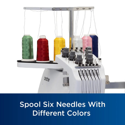 Entrepreneur W PR680WBNDL 6-Needle Embroidery Machine with Stand and Universal Cap Frame Set