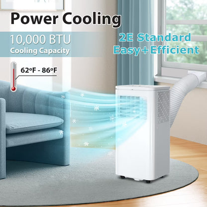 Portable Air Conditioner 10000BTU Ashrae ( 6000BTU) Indoor Room AC Unit Dehumidifier Window Kit Remote Control Easy&Efficient Bedroom