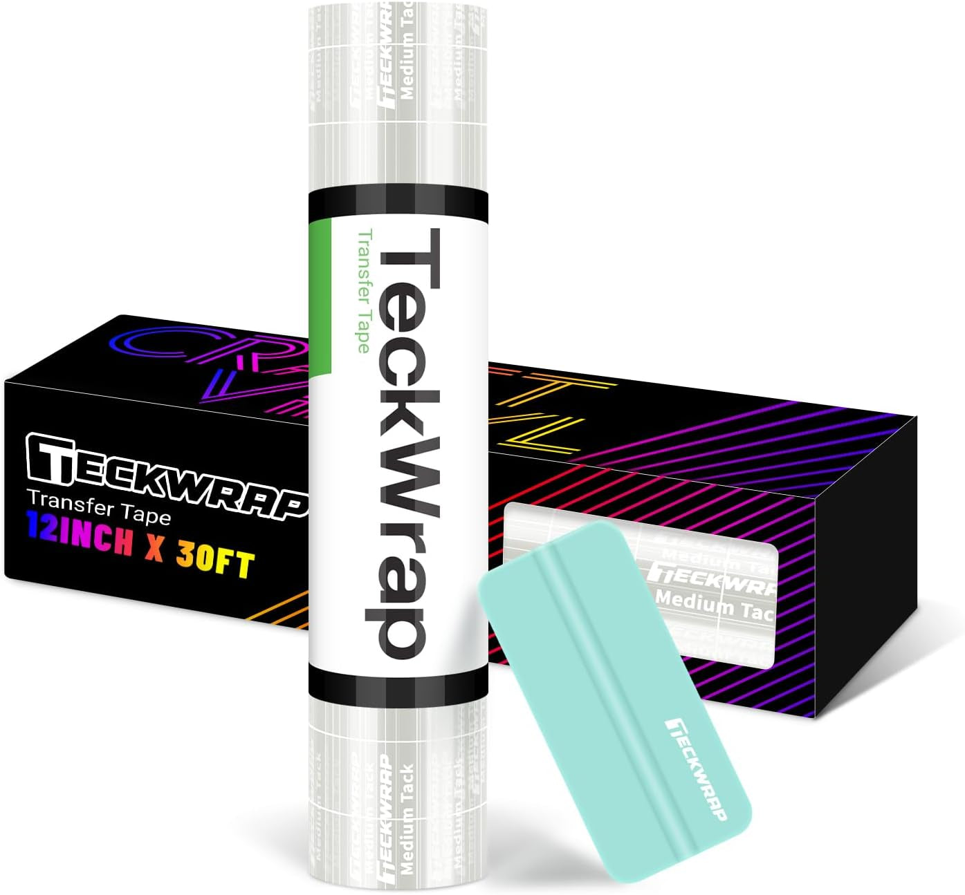 Clear Transfer Tape for Vinyl 12" X 30FT – Grid Alignment Transfer Tape for Permanent Vinyl, Printable HTV, Heat Transfer Mask, Iron-On Vinyl, Decals, Signs, Stickers, Craft Projects