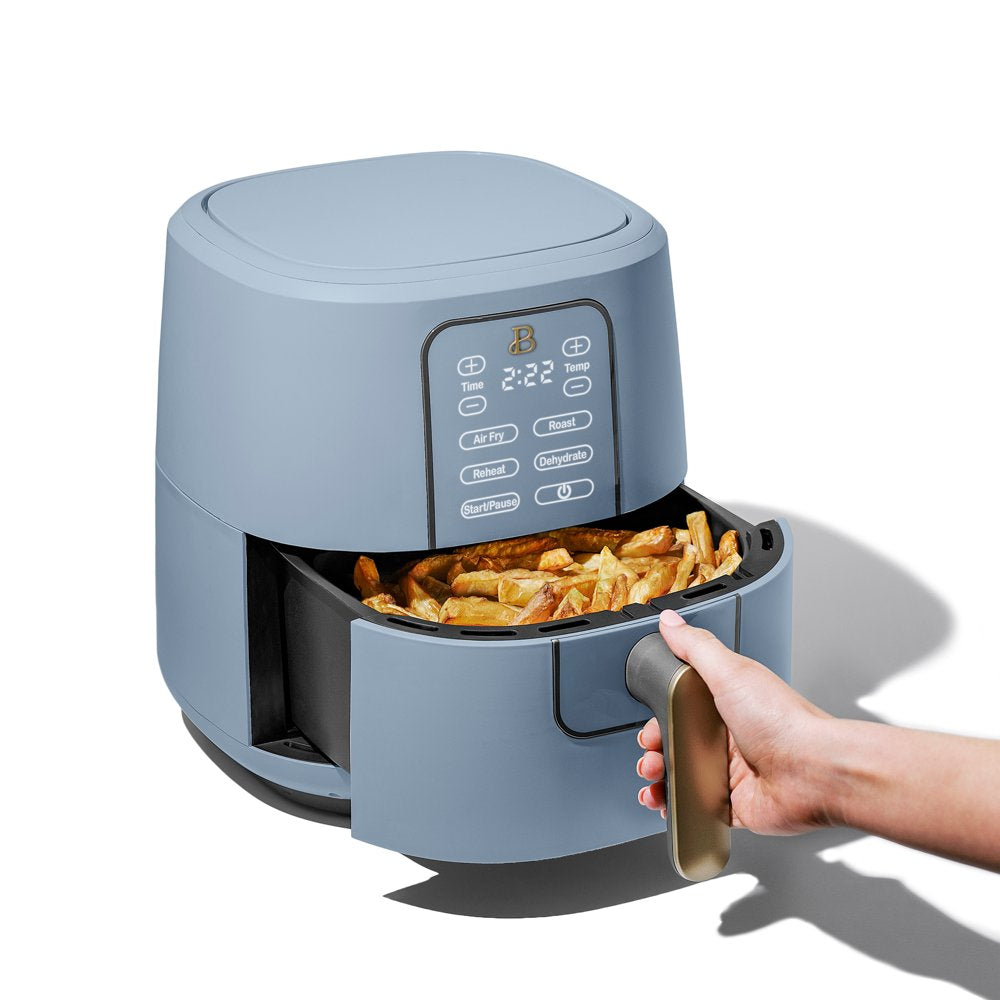 6 Qt Air Fryer with Turbocrisp Technology and Touch-Activated Display, Cornflower Blue by Drew Barrymore