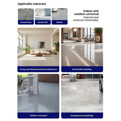 High-Gloss Marble Effect Epoxy Floor Coating Wear-Resistant, Waterproof, for Home DIY