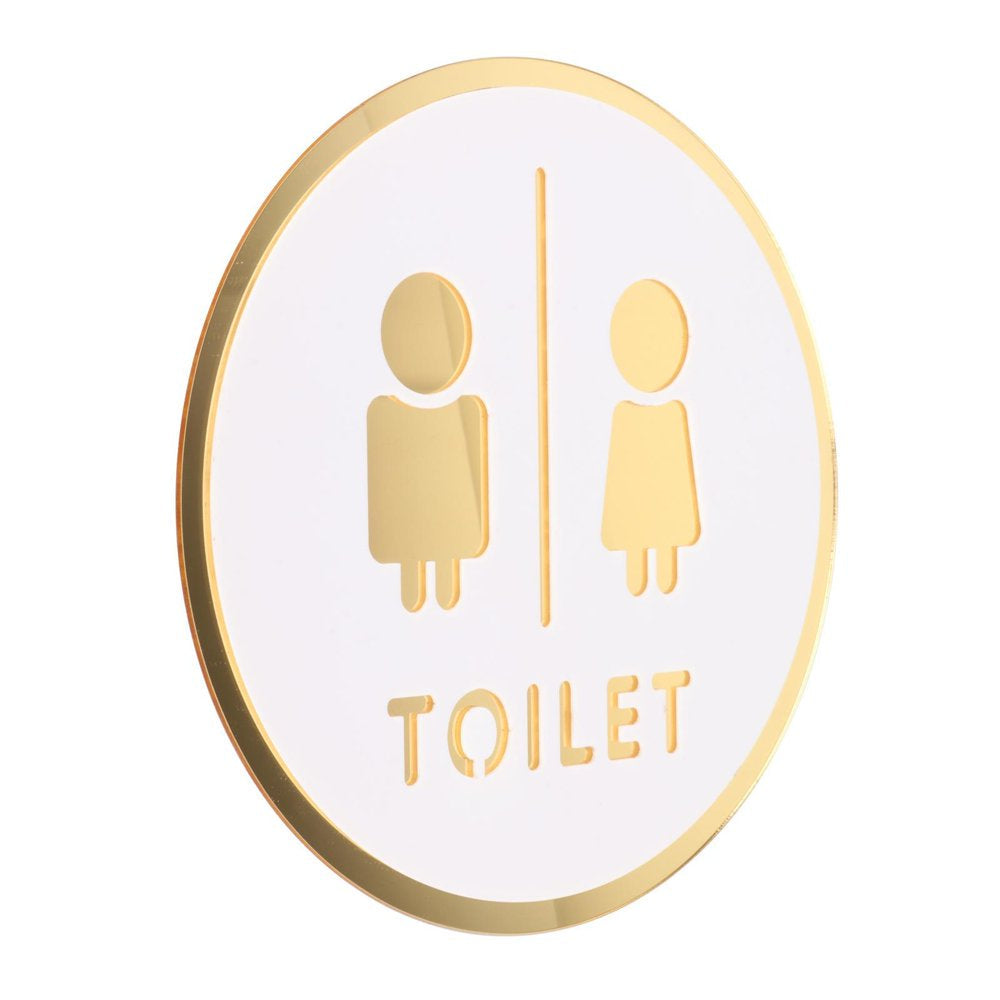 Toilet Door Sign Bathroom Sign Acrylic Pictogram Toilet Symbol Bathroom Door Signage Restroom Sign for Commercial Public Place Store Mall Style A