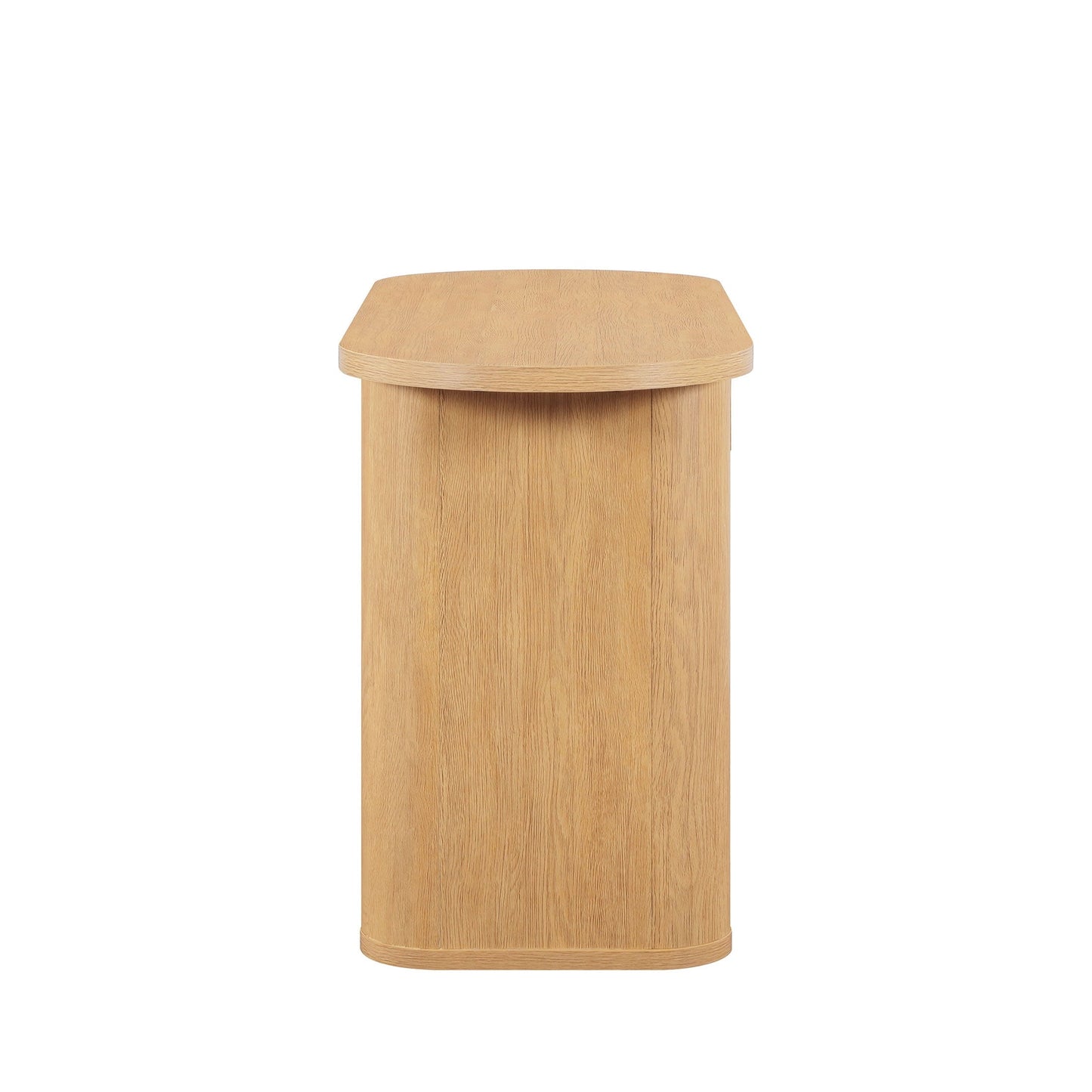 Juliet Oval Writing Desk, Light Honey Finish