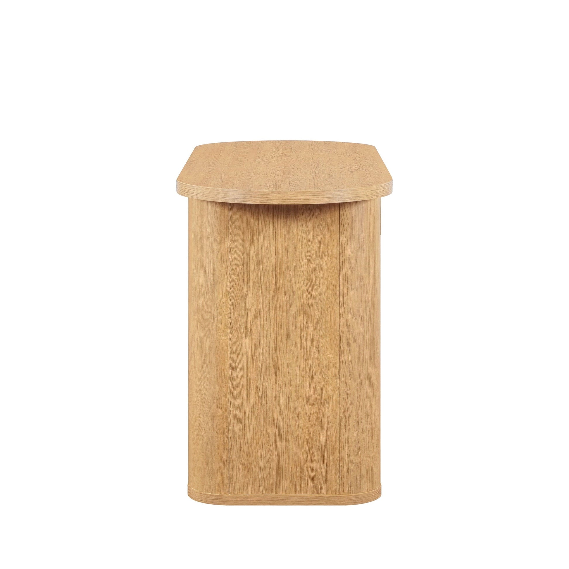 Juliet Oval Writing Desk, Light Honey Finish