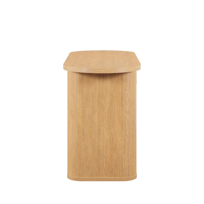Juliet Oval Writing Desk, Light Honey Finish