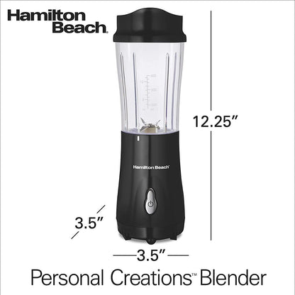 Personal Blender for Shakes and Smoothies with 14Oz Travel Cup and Lid, Black (51101AV) | 1 Jar