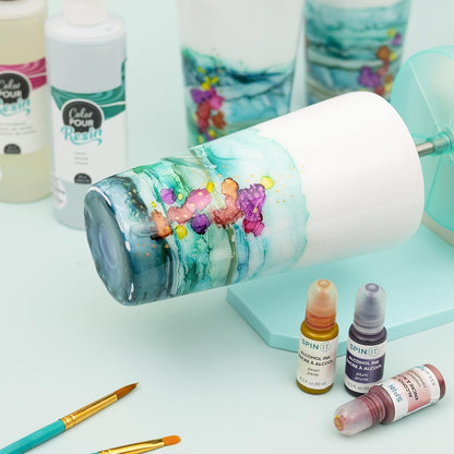 American Crafts, We R Memory Keepers, Spin-It Pro, Cup, Mug, and Tumbler Spinner, for Epoxy, Resin, Glitter, and Other Crafts and DIY Projects
