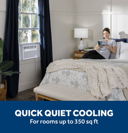 GE 8,000 BTU, 115V Smart Electronic Window Air Conditioner with Remote, Covers up to 350 Sq. Ft., with Wifi