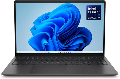 Dell 15 Laptop D15260-15.6-Inch FHD 60Hz 300 Nits Display, Intel Core Ultra 7 Processor 255U, Intel Graphics, 16GB Memory, 1TB SSD, English US Backlit Keyboard AI Copilot Hotkey, Windows 11 Home