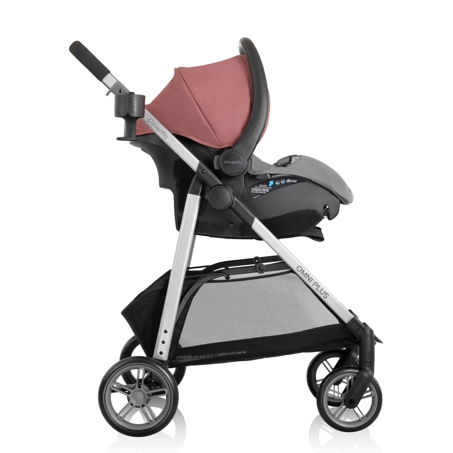 Evenflo Omni plus Travel System with Litemax Infant Car Seat, Shasta Pink