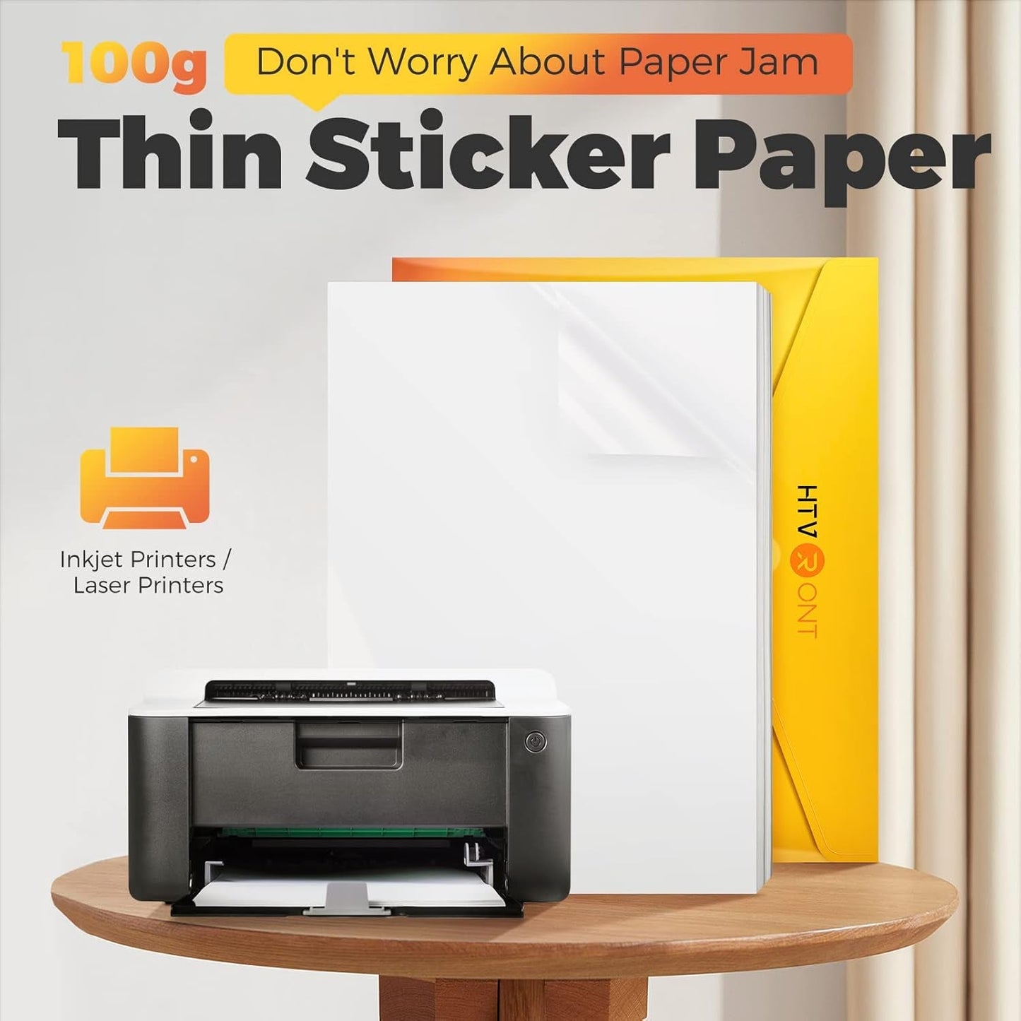 Loklik Cutting Machine 2 & Printable Vinyl Sticker Paper, 100 Sheets Glossy Waterproof Sticker Paper
