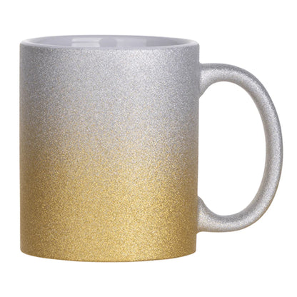 HPN Sublicraft 11 Oz. Glitter Gradient Sublimation Ceramic Mug - 12 per Case