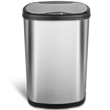 13.2 Gallon Trash Can, Motion Sensor Kitchen Trash Can, Stainless Steel