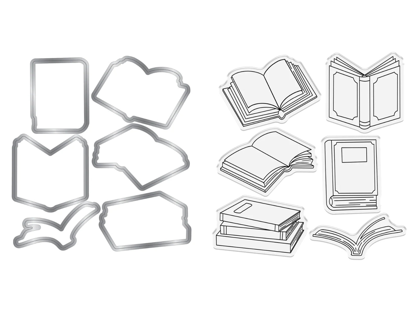 Crafters Companion Bookworm Collection Stamp & Die Set - Next Chapter