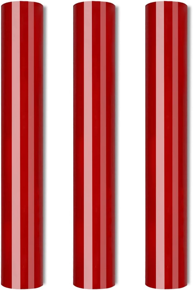 3D Puff Heat Transfer Vinyl Puff HTV 3 Sheets 12"X10" Htv Bundle 3D Puffy HTV Iron on Vinyl for Cricut Heat Transfer Vinyl for T-Shirts Clothes Shirts Bag Pillow Textile Fabric(Red)