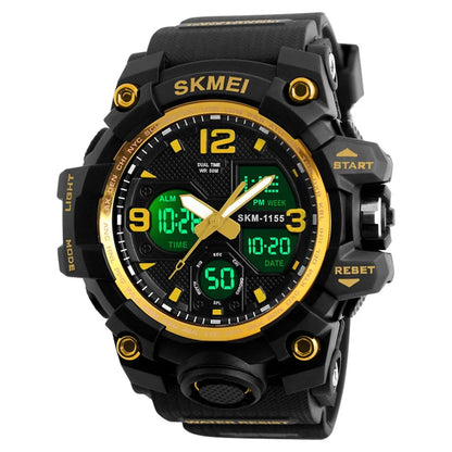Men'S Digital Sports Watch, Large Face Military Waterproof Watches for Men with Stopwatch Alarm LED Back Light Sports Watch,Gold