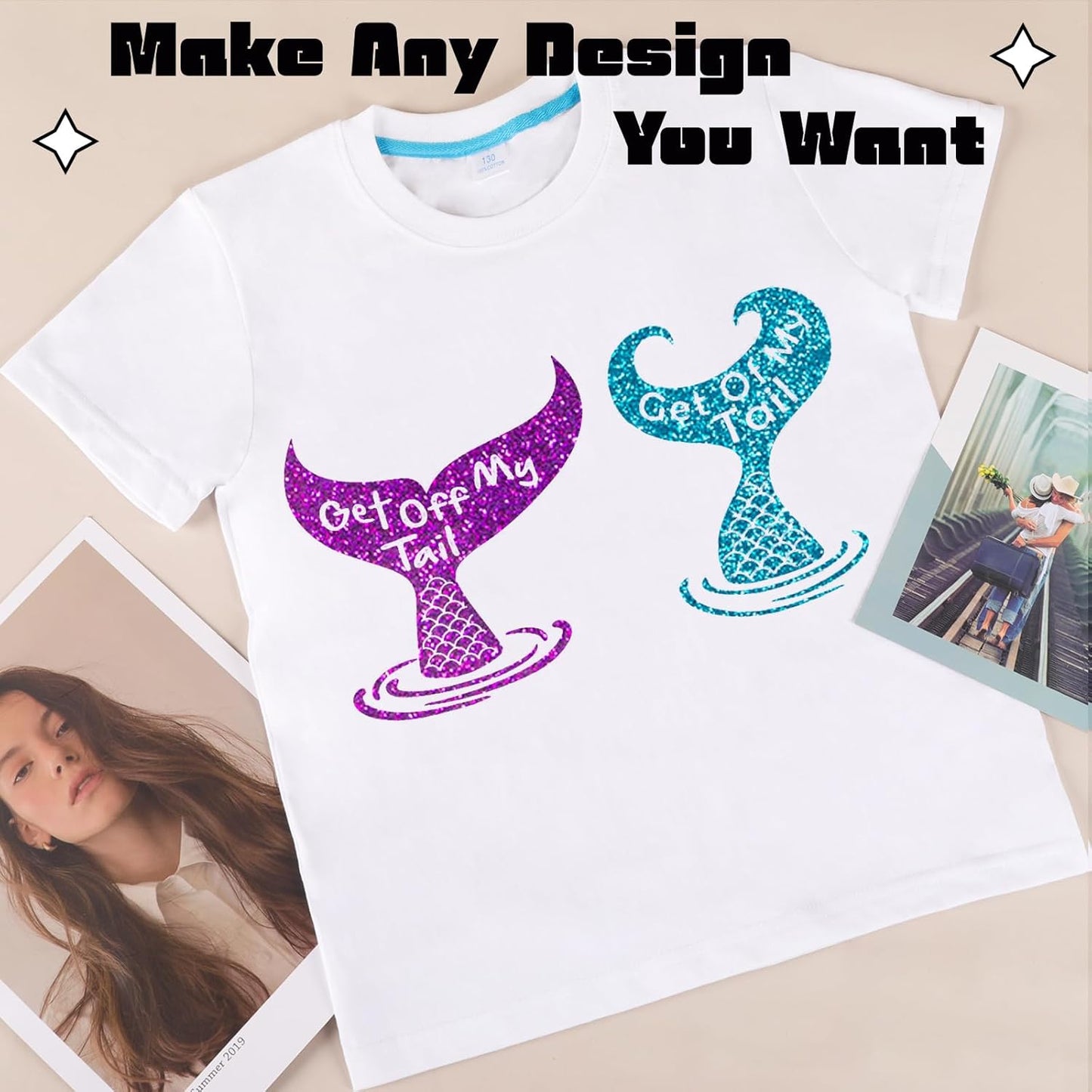 Automatic Heat Press 2 Bundle - Automatic Heat Press 2 & 15 Pack 12" X 10" Glitter Heat Transfer Vinyl