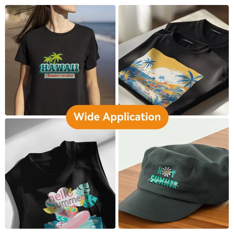 HTVRONT Heat Transfer Paper for T-Shirts-22 Pack Mixed Light & Dark, 8.5" X 11" Printable for Inkjet Printer, Stretchable & Durable Printable Heat Transfer Vinyl