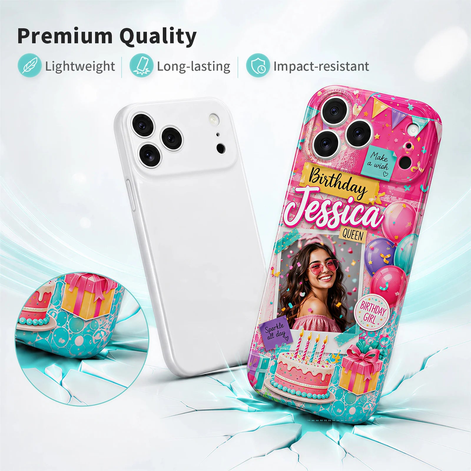 3D Iphone Case Kit with 1 Pack 3D Printing Metal Mold Iphone Cover Tool and 8 Pack Blank Sublimation Phone Case for Iphone(Ship from China)