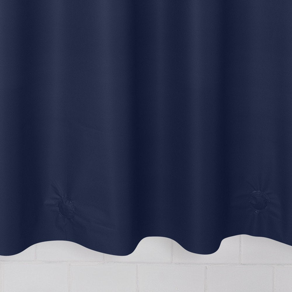 Light Weight PEVA Shower Curtain Liner, Weighted Magnetic Hem, Dark Blue, 70" X 71",