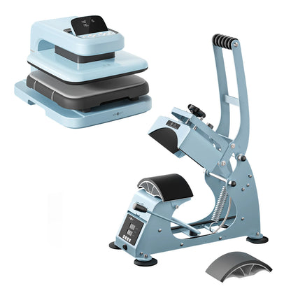 [Machine Bundle] HTVRONT Manual Hat Heat Press + Auto Heat Press 2-15"X15"