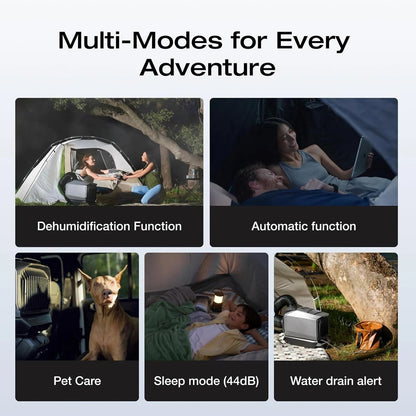 WAVE 3 Portable Air Conditioner, 1800W/6100 BTU Cooling and 2000W/6800 BTU Heating, 1000W Fast Charging in 75 Mins, 8H Wireless Running, APP Control, for Camping, Vanlife, Rvs