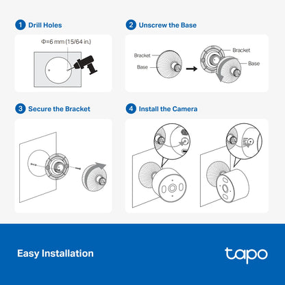 Tapo TCW61 Indoor/Outdoor HD Security Camera with Color Night Vision, Free Smart AI Detection, No Subscription Needed, 2-Way Audio, Local Storage, Alexa & Google Home Compatible