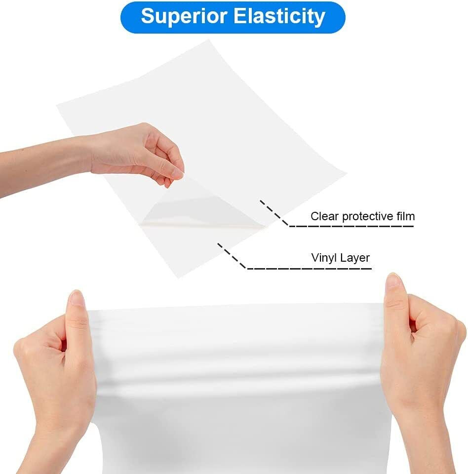 12" X 8FT Glow in the Dark White to Blue Green Heat Transfer Vinyl Iron on T-Shirt for Cricut & All Cutter Machine