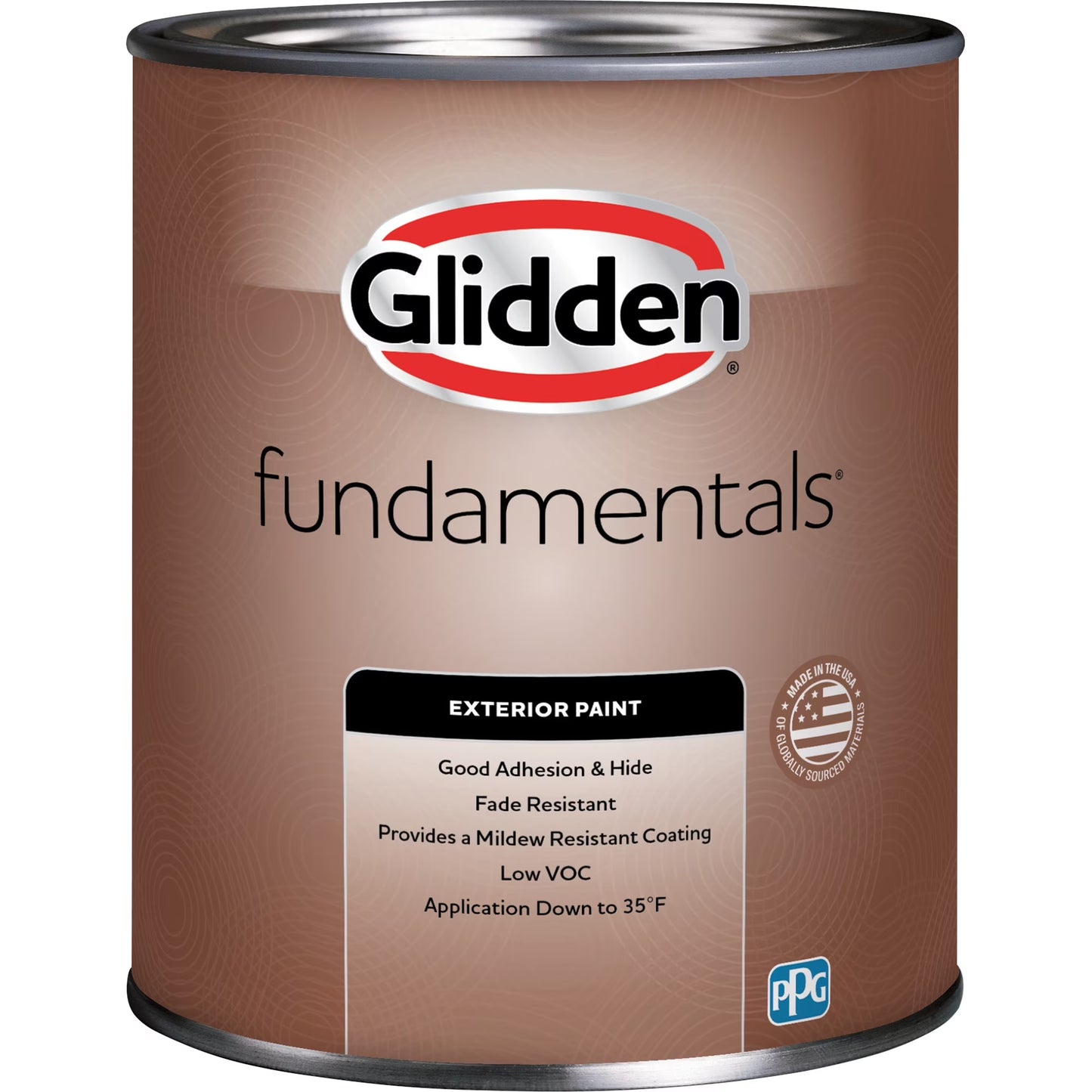 Fundamentals Stepping Stone / Gray Semi-Gloss Exterior Paint, 1 Quart