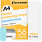 Glossy Laminating Sheets Clear Laminate Sheets for Inkjet Printable Vinyl Sticker Paper Transfer Paper 8.26" X 11.69" A4 56Pcs Clear Contact Paper for Scrap-Booking Photo Paper