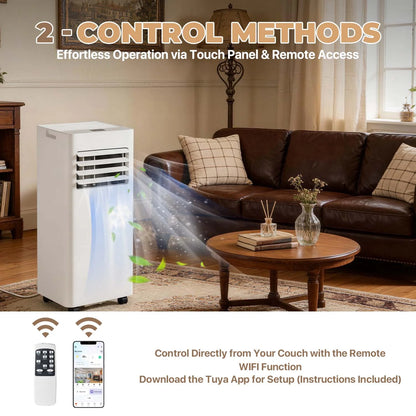 10000 BTU Smart Portable Air Conditioner, 3-In-1 Standing Cooling Unit with App/Remote Control, Cooling, Dehumidifier & Fan Functions, 55Db Quiet Operation for Bedroom & Indoor Rooms
