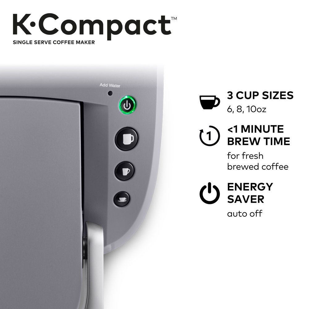 K-Compact Single-Serve K-Cup Pod Coffee Maker, Moonlight Grey