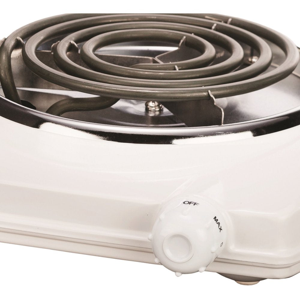 TS-322 1000W Single Electric Burner, White